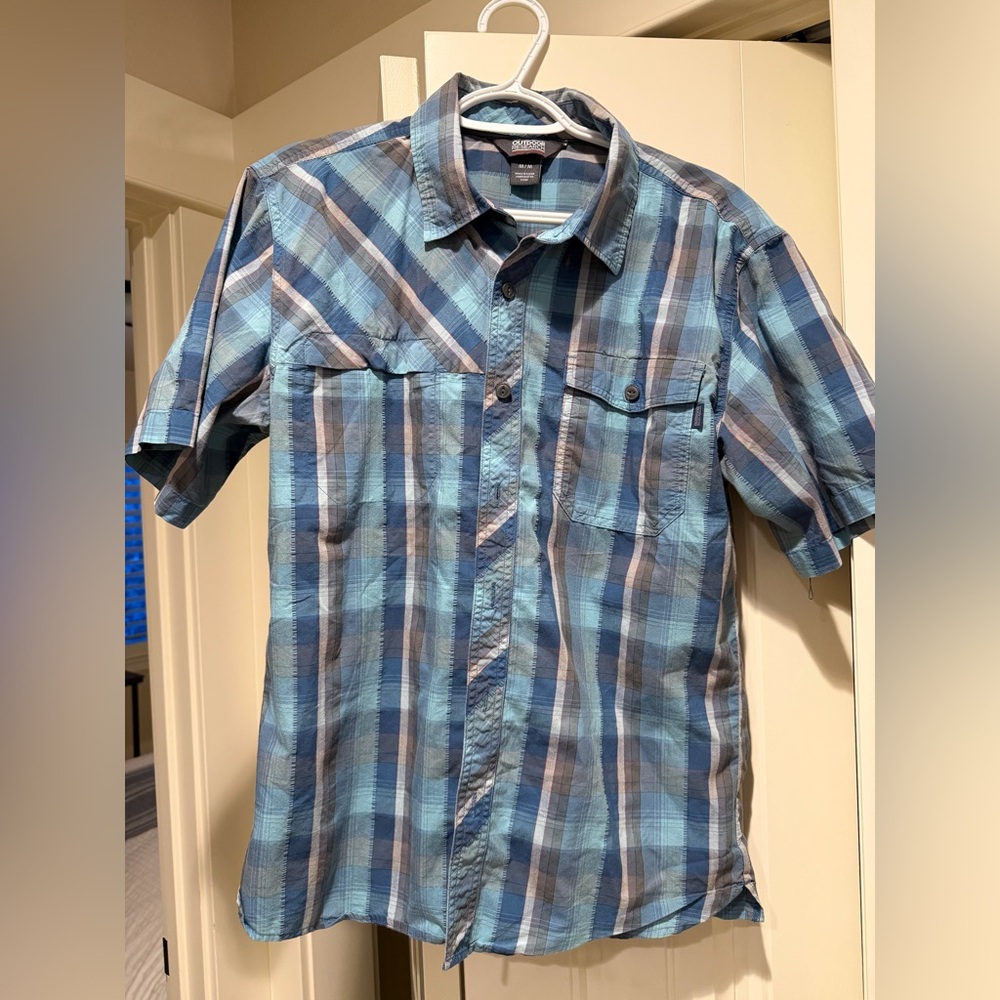 Men's Outdoor Research Blue Plaid Shirt